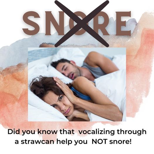 People have seen amazing results in their sleep pattern by using and vocalizing through a straw before bed!